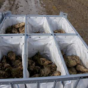 Iedere monstercontainer heeft zes vakken. Het IRS heeft 200 containers. De zakken voorkomen breuk.