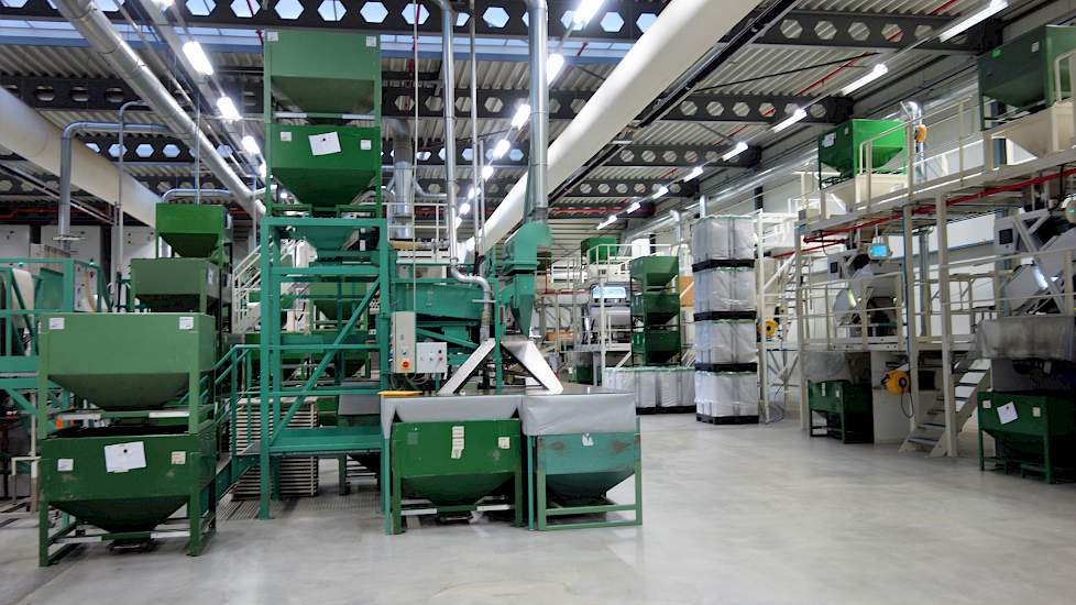 Alle door Bejo wereldwijd geproduceerde zaad, komt voor schoning, sortering en verwerking naar Warmenhuizen.