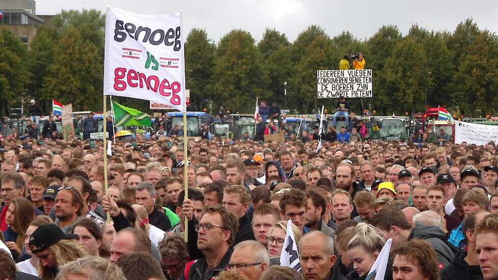 Een beeld van de massale actie op het Malieveld in 2019.