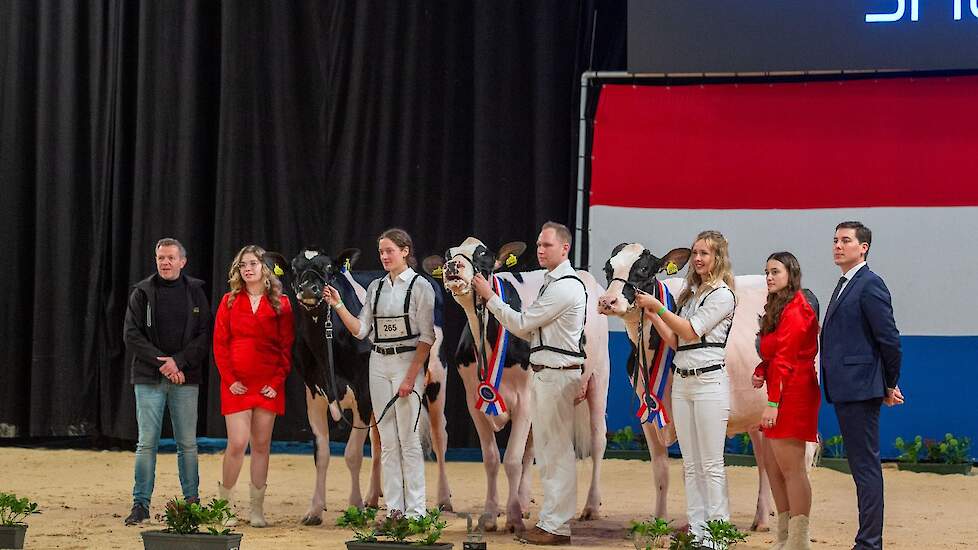 Het kampioenstrio van de vaarzenklasse.