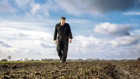 Joost van Diepen over de lastige, natte omstandigheden afgelopen herfst: „Het was ditmaal non-stop zoeken naar de beste plek om te gaan planten.”
