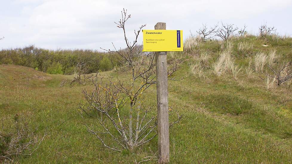 Bord natuurgebied Zwanenwater