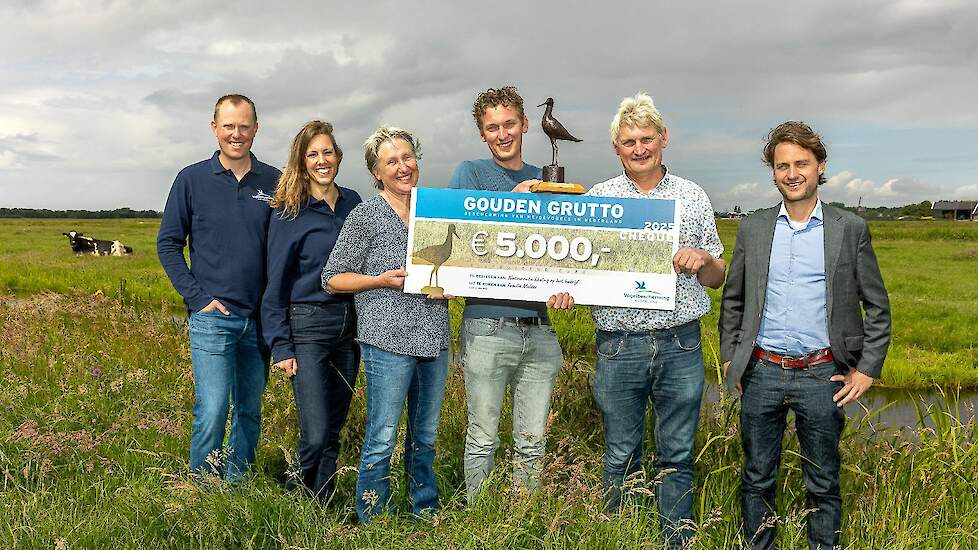 Onze Weidevogels › Gouden Grutto voor familie Mulder uit Vlist