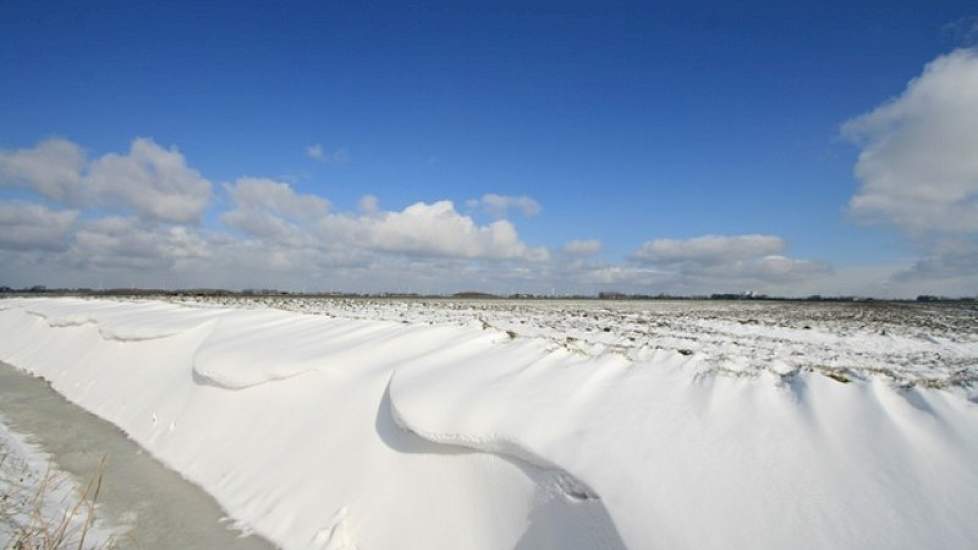 Sneeuwduinen in N.O Groningen (Foto: Jannes Wiersema)